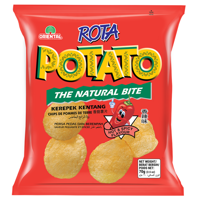 Rota Potato Chips 70g Hot & Spicy Oriental Food Industries Sdn Bhd