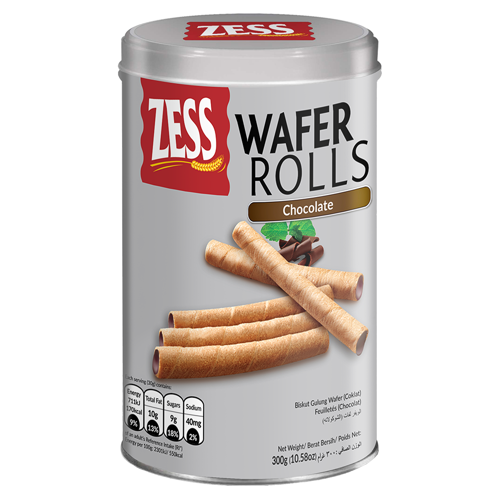 Zess Wafer Rolls 300g Chocolate Oriental Food Industries Sdn Bhd